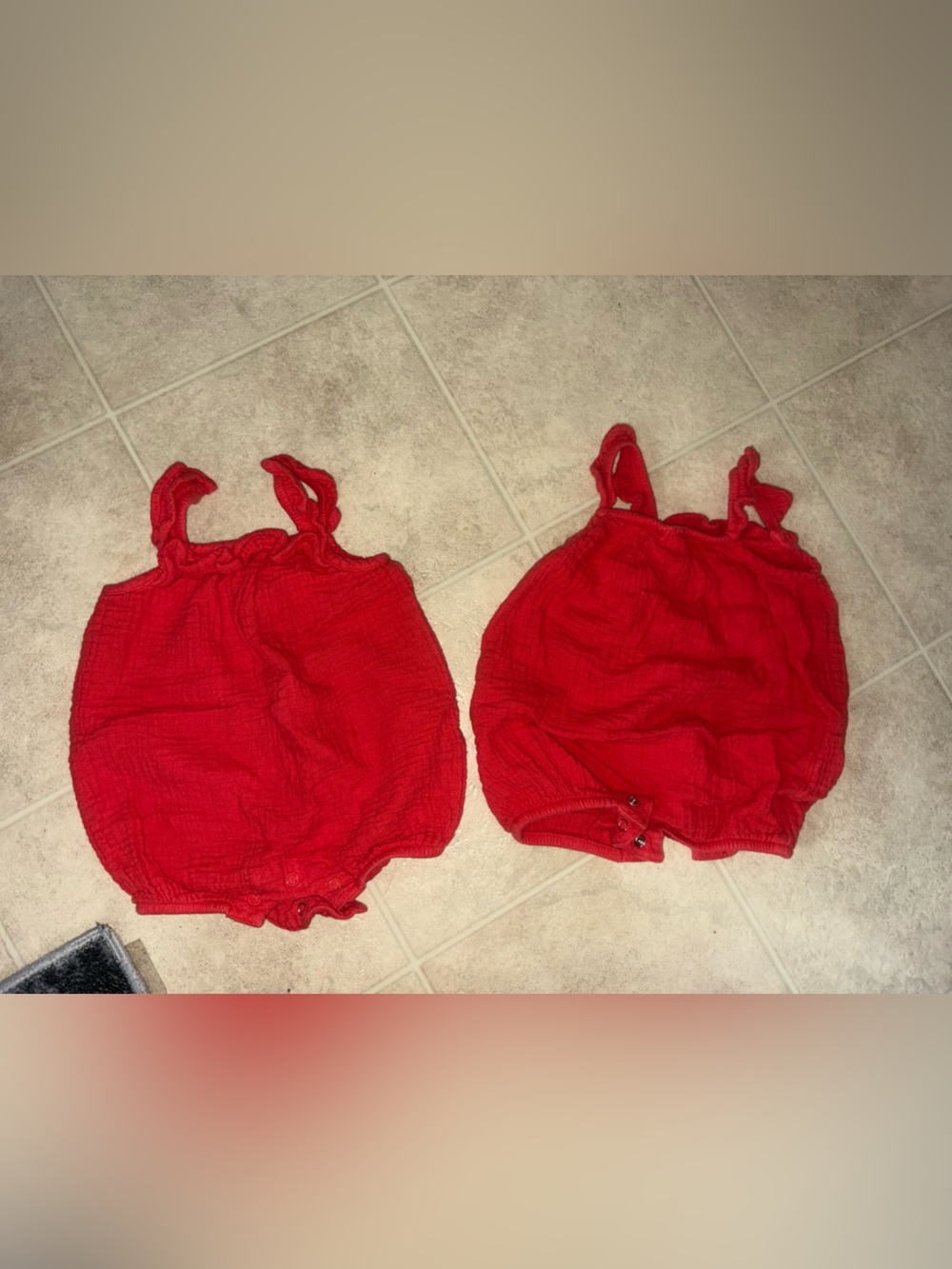 Twin set- okie dokie Red Bubble Shorts Set